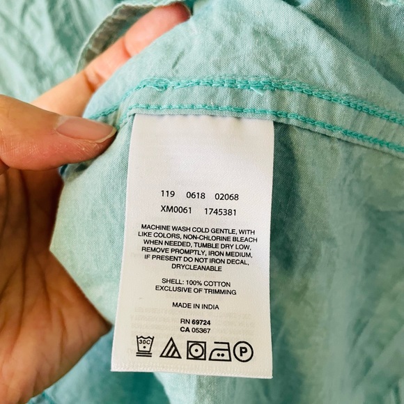 Columbia Teal Men's Short Sleeve Button Shirt (XXL) - Picture 5 of 14